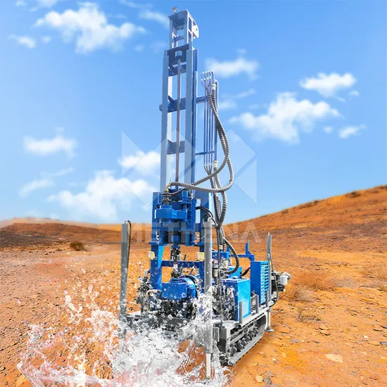 Mobile Crawler Surface Core Borehole Water Well Drilling Rig Machine with Compressor