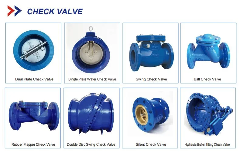 Pn16 Duction Cast Iron Body Flang Silence Double Plate Swing Lift Ball Type Non Return Valve Check Valve