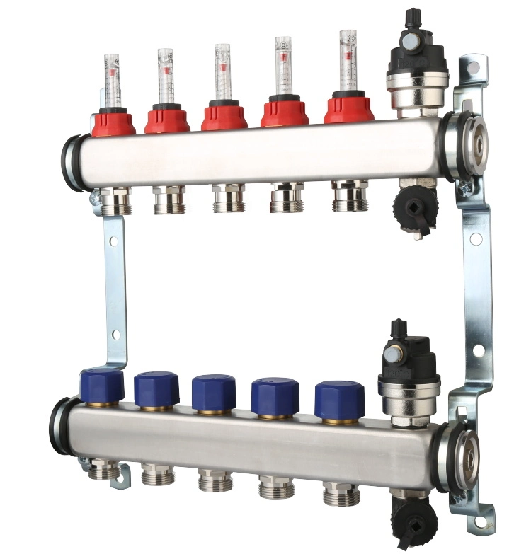 Stainless Steel 304 Water Manifold with 19 Type Flow Meters. and Outputs of The Eurocone Standard of S. S 304