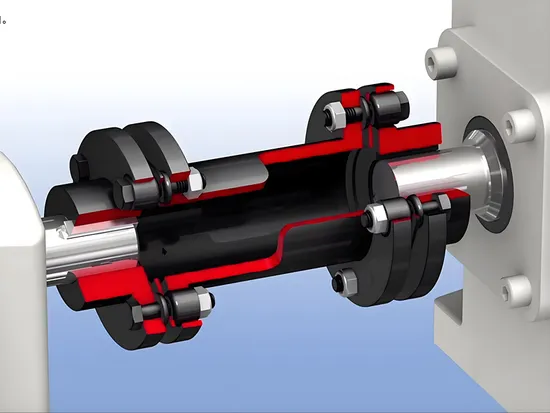 Customizable Flexible Diaphragm Coupling, Connector with Flange Features 